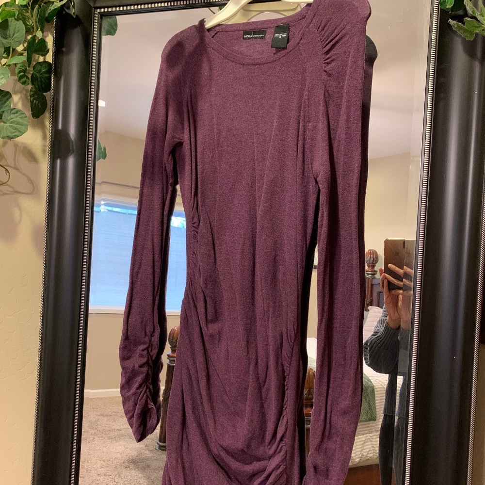 Maroon sweater dress